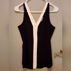 Candies Black and White Tank Top